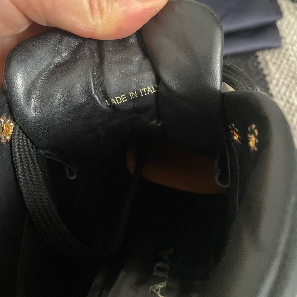 Prada Black Platform lace up boots 37.5 - Picture 6 of 15
